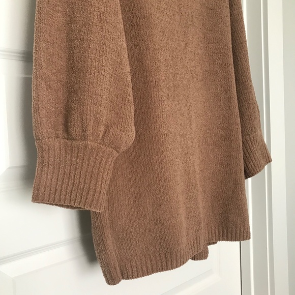 Stitch & Feather open front cardigan bishop sleeves camel color size large - Picture 11 of 14